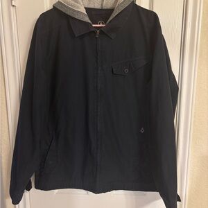Volcom Navy Bashi Hooded Jacket Y2K Men’s Size Large